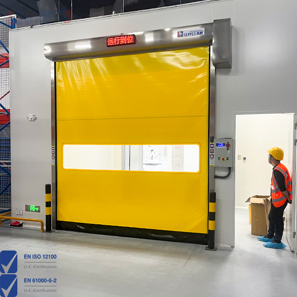 緩沖車間安裝潔淨室拉鏈快速門