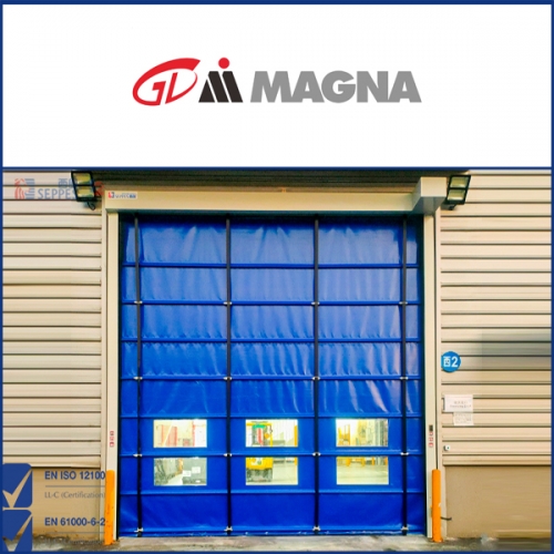麥格納光能汽車飾件系統(杭州)有限公司安裝堆積式快速門