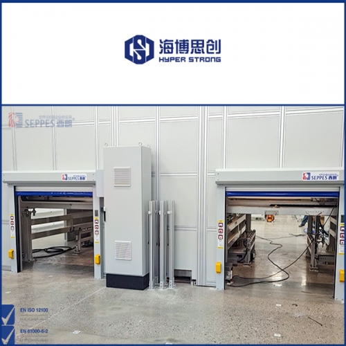 海博思創安裝AGV聯動快速門