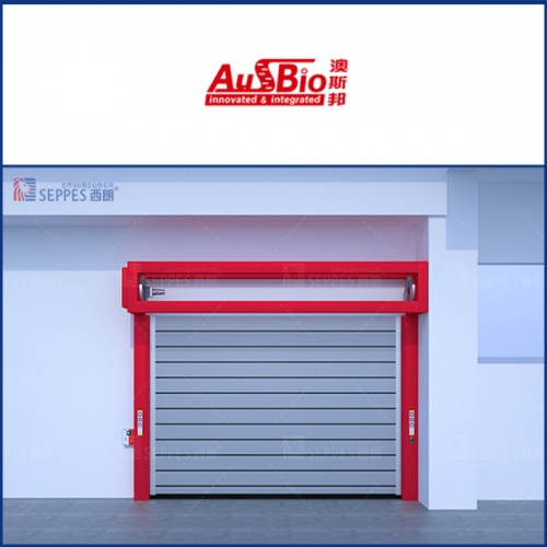 澳斯邦生物工程車間大門安裝西朗硬質快速門
